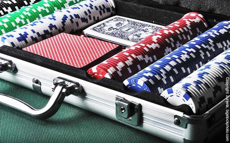 Pokerzubehör im Koffer