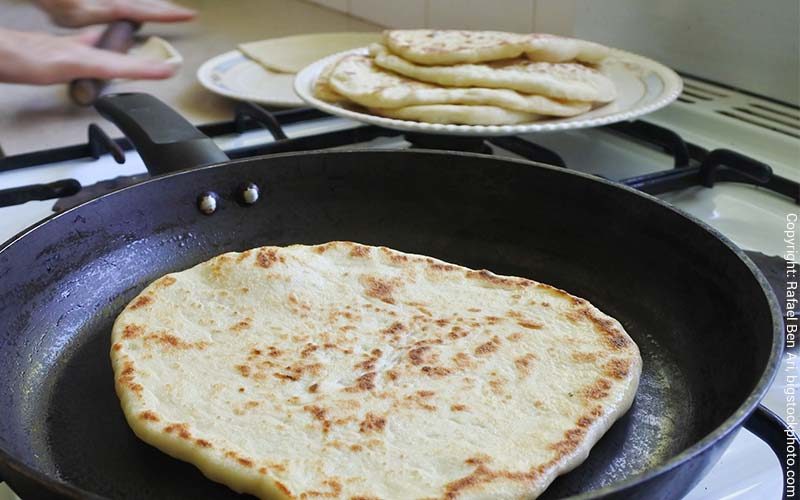 beschichtete Pfanne für Naan Brot