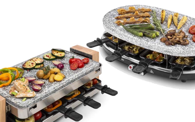 Raclette mit Naturgrillstein